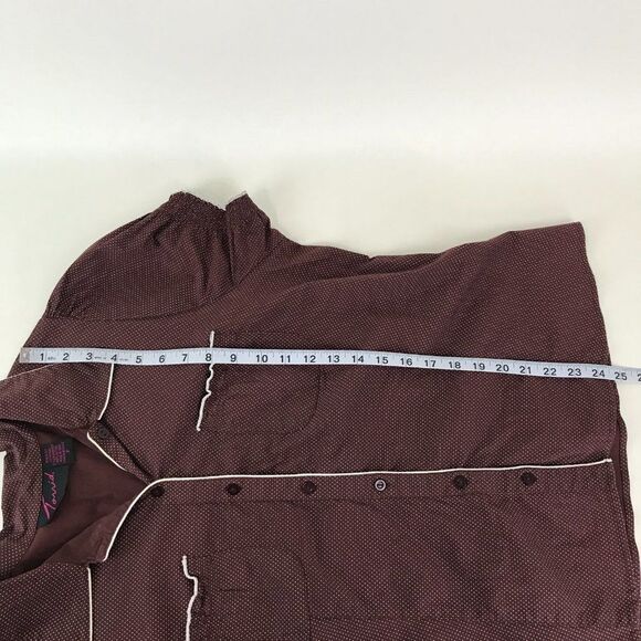 Torrid Polka Dot Button Down Shirt Women's Plus Size 2/2X Pockets Smocked Cotton - Picture 7 of 10